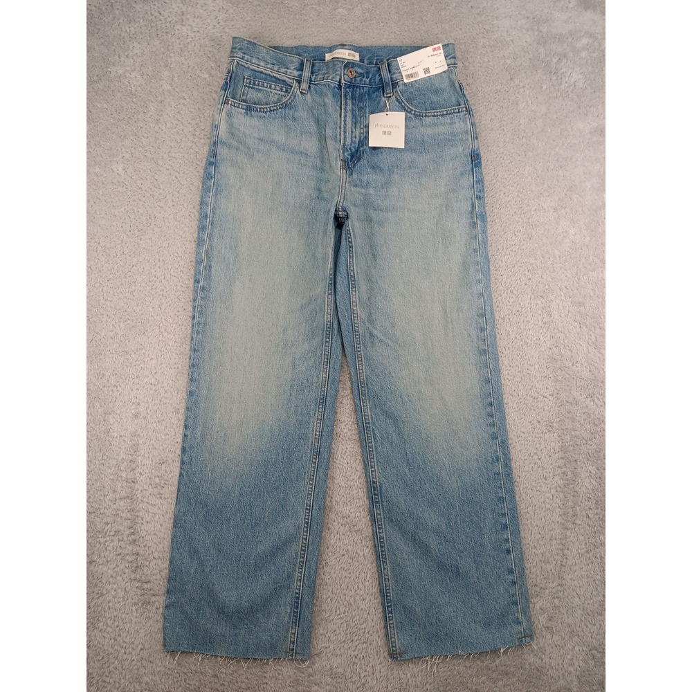 UNIQLO x JW ANDERSON Jeans Women's 30x28.5 Blue NWT Straight Raw Hem 482860